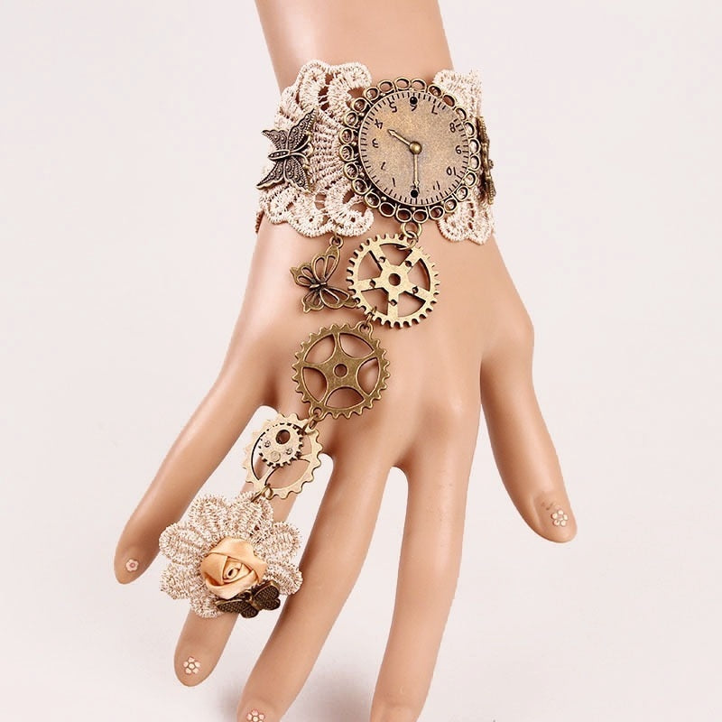 Vintage Full Wrist Mechanic Bracelet Ring - Image 4