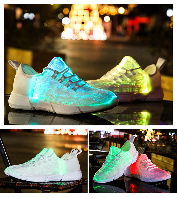 Glowing USB Rechargeable Luminous LED Shoe - Image 5