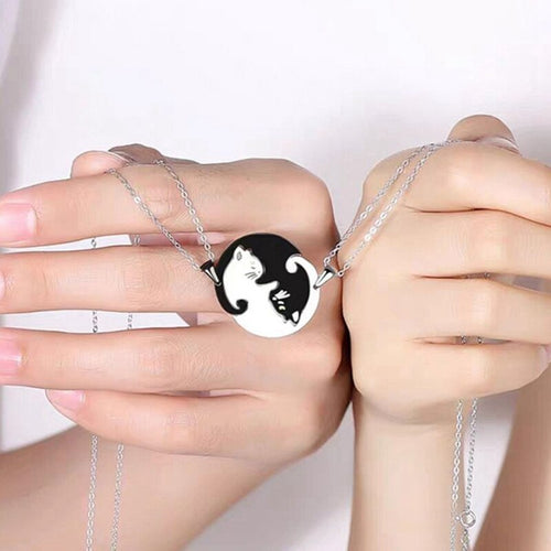 Yin Yang Cat Couple Necklace - Image 0