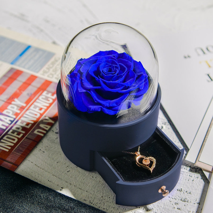 Natural Eternal Rose Necklace Jewelry Box - Image 13