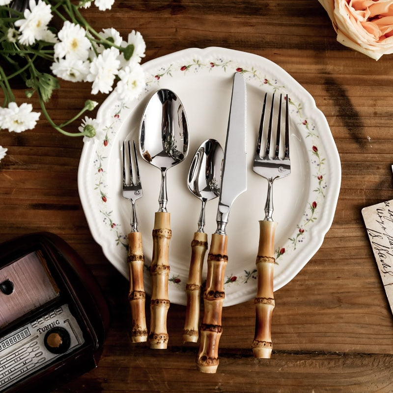 Creative Retro Bamboo Cutlery - Image 0