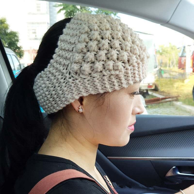Cozy Crown Elastic Knitted Headband - Image 4