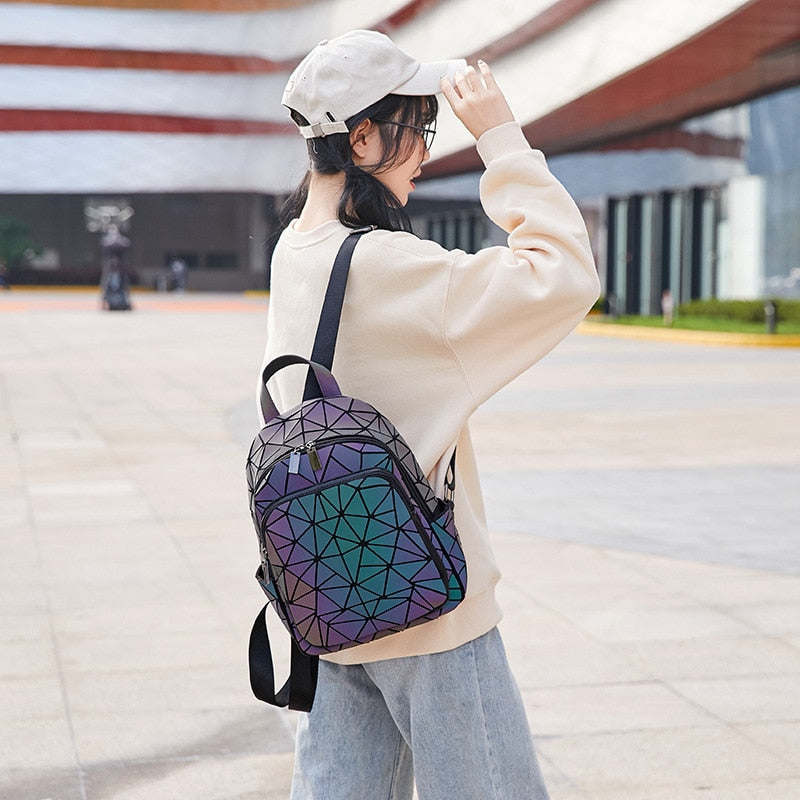 Rainbow Rise Luminous Holographic Backpack - Image 3