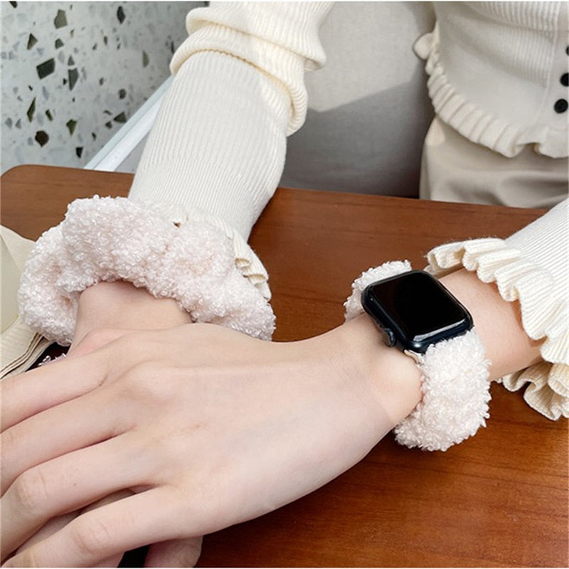 Cozy Plush Smart Watch Wristband - Image 3