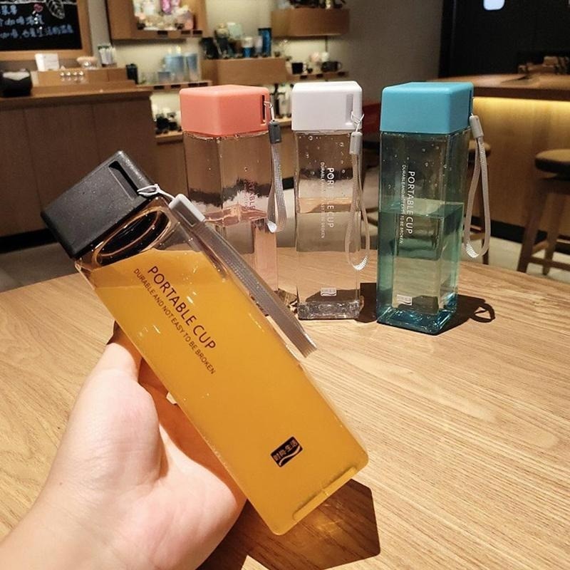 Transparent Square Classy Water Bottle Thermos - Image 4