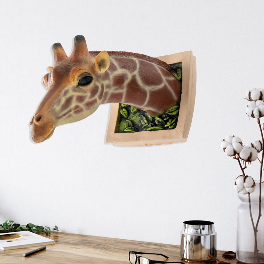 3D Wall Mounted Giraffe Sculpture Home Decor - Image 1