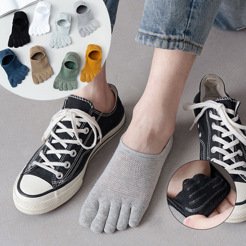 Breathable Cotton Toe Socks - Image 0