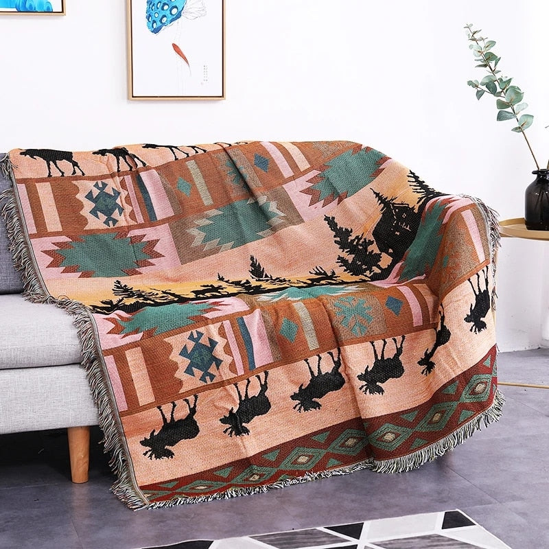 Vintage Pumpkin Sofa Cover Blanket - Image 7
