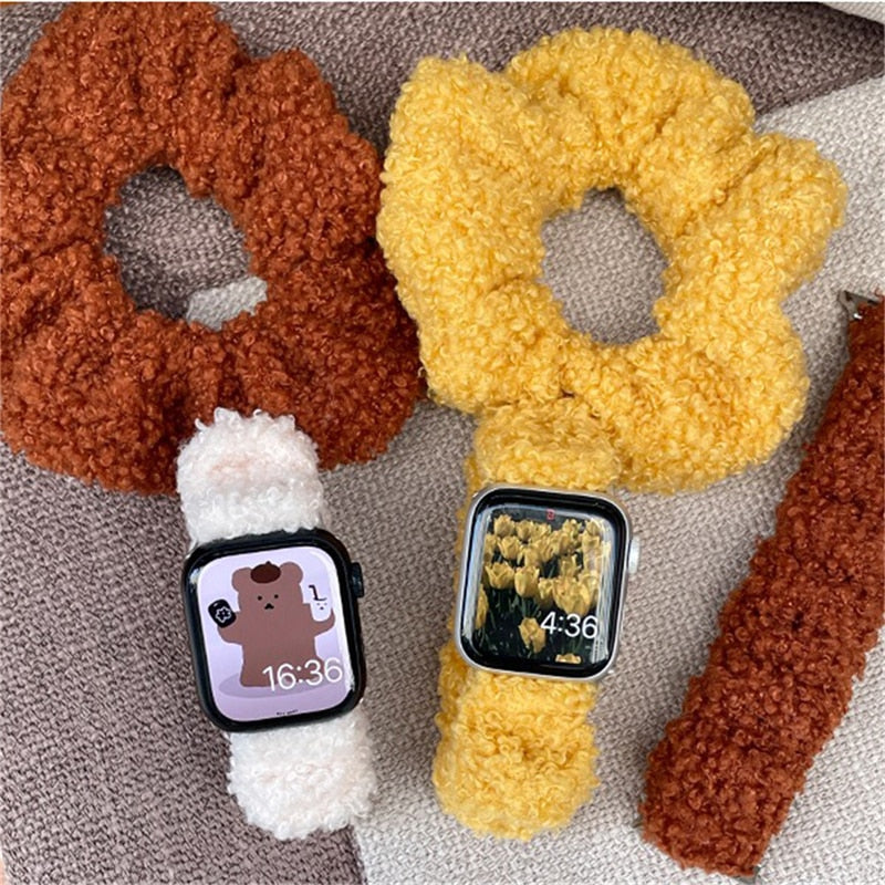 Cozy Plush Smart Watch Wristband - Image 5
