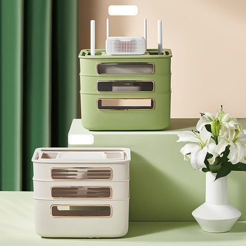 Nordic Stackable Modem Holder Cable Organizer - Image 0