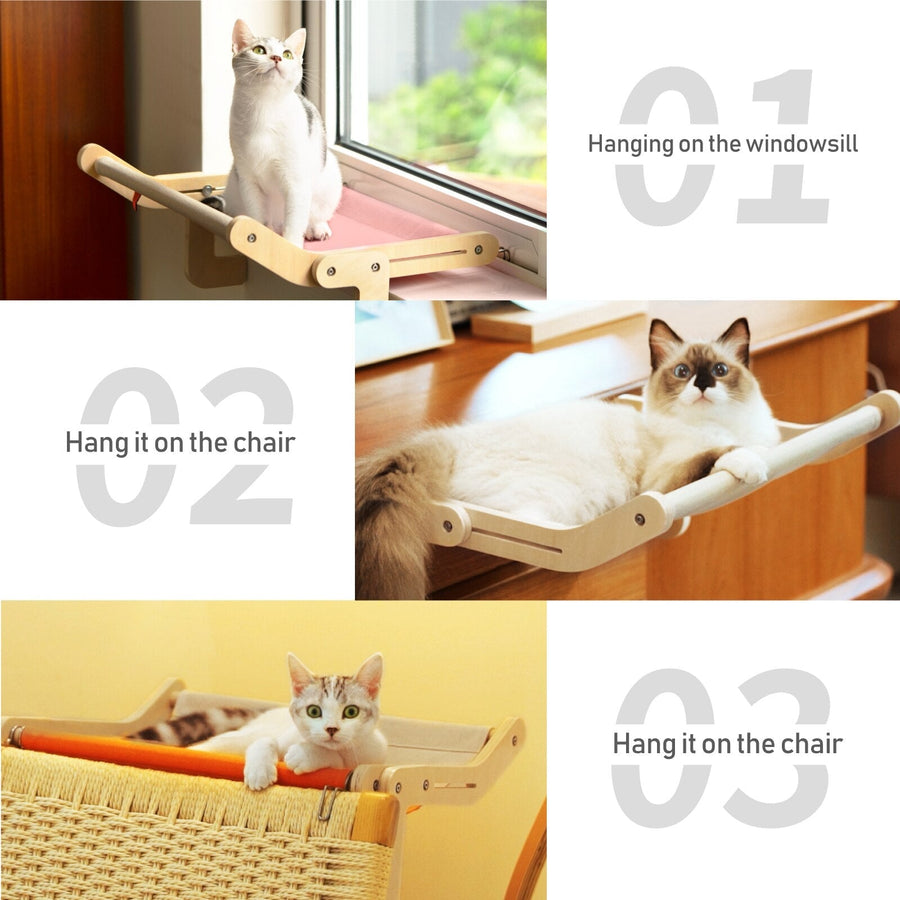 Wooden Window Cat Hanging Bed - Image 6