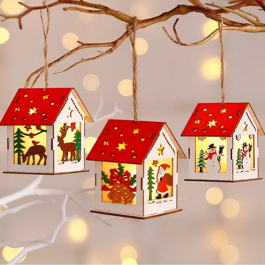 DIY Wooden Hanging House Decor Glowing Lamp - Image 2