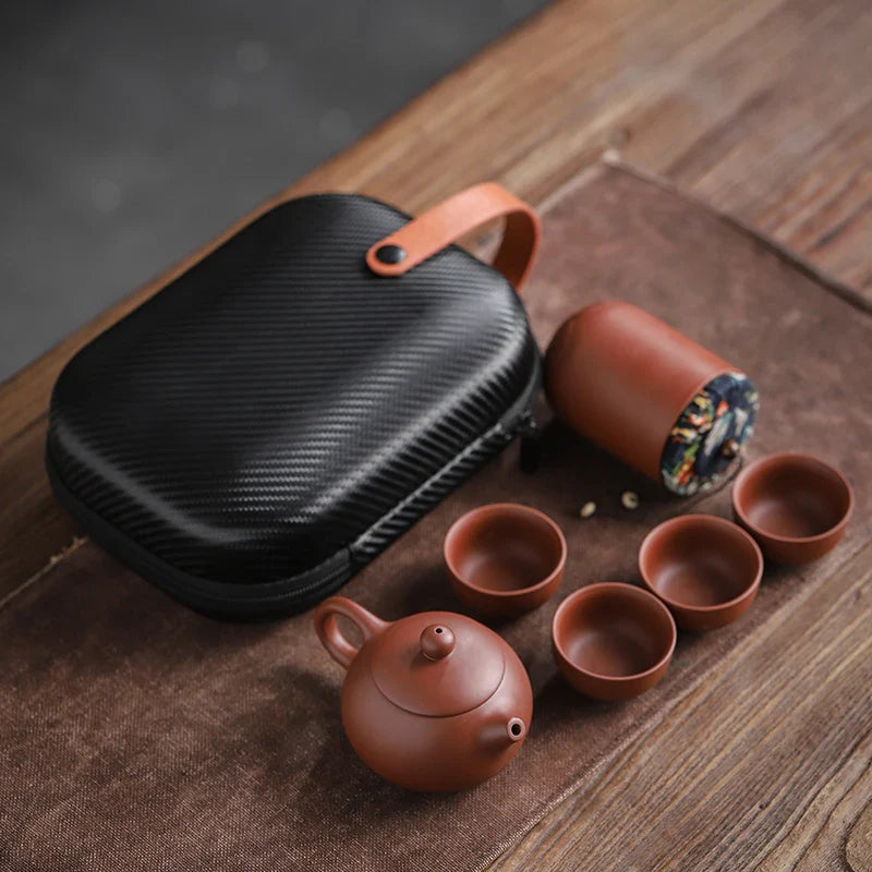 Ceramic Gaiwan Portable Kung Fu Tea Gift Set - Image 1