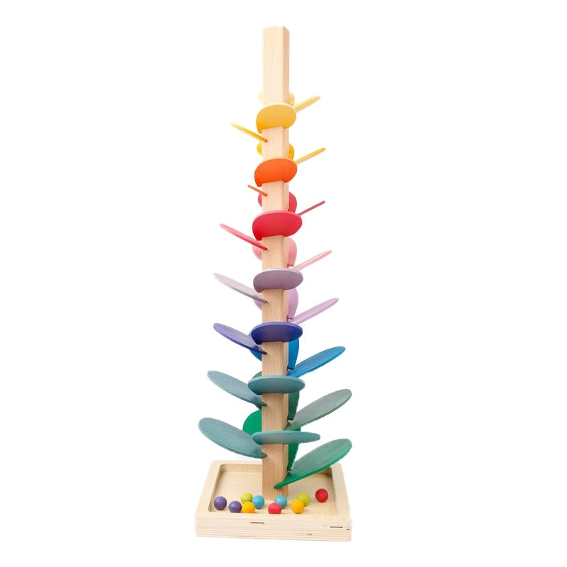 Wooden Rainbow Building Educational Toy - Image 5