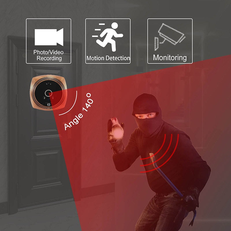 Smart Motion Detector Door Peephole Camera - Image 1