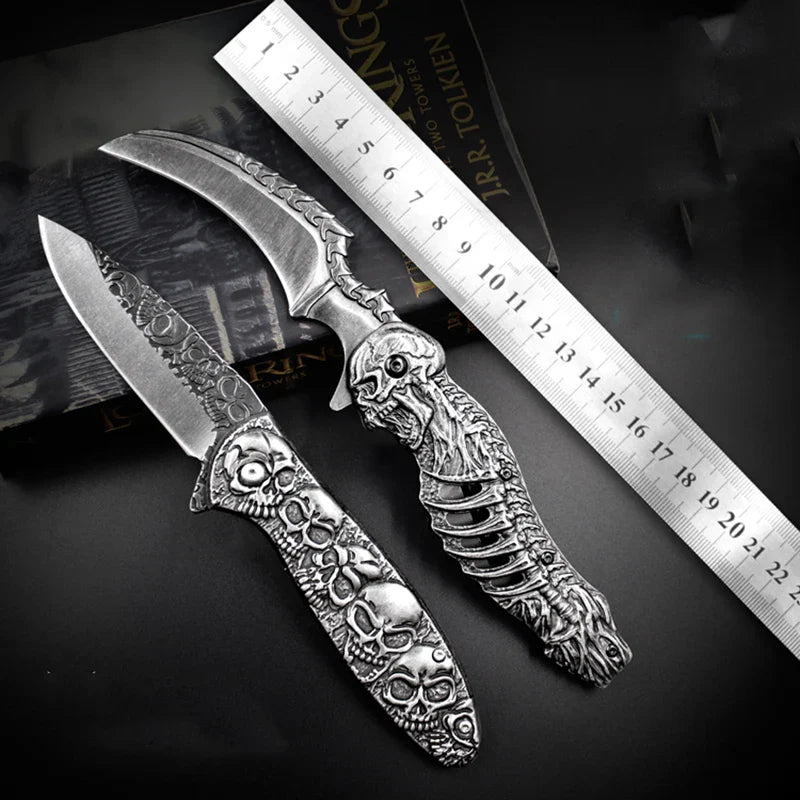 Tactical Nigh Skull Foldable Pocket Knife - Image 1