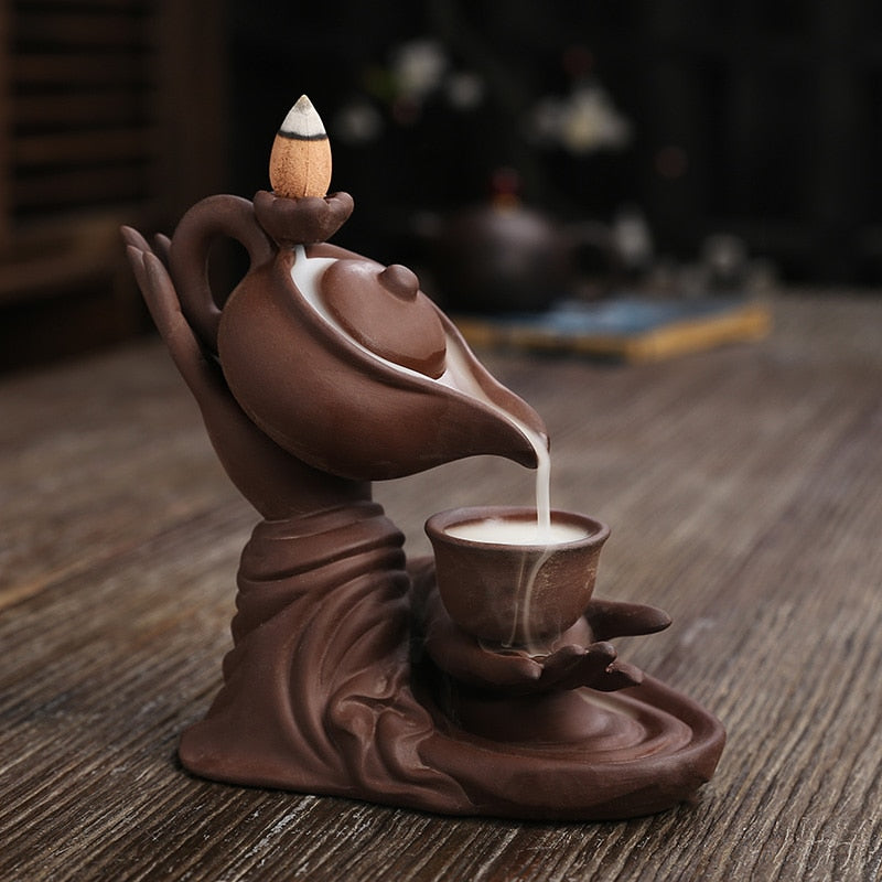 Zen Tea Backflow Incense Burner - Image 0