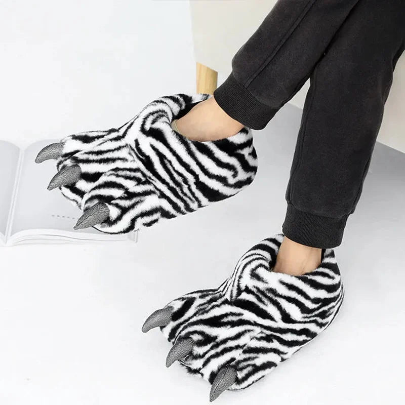 Furry Monster Claw Slippers - Image 1
