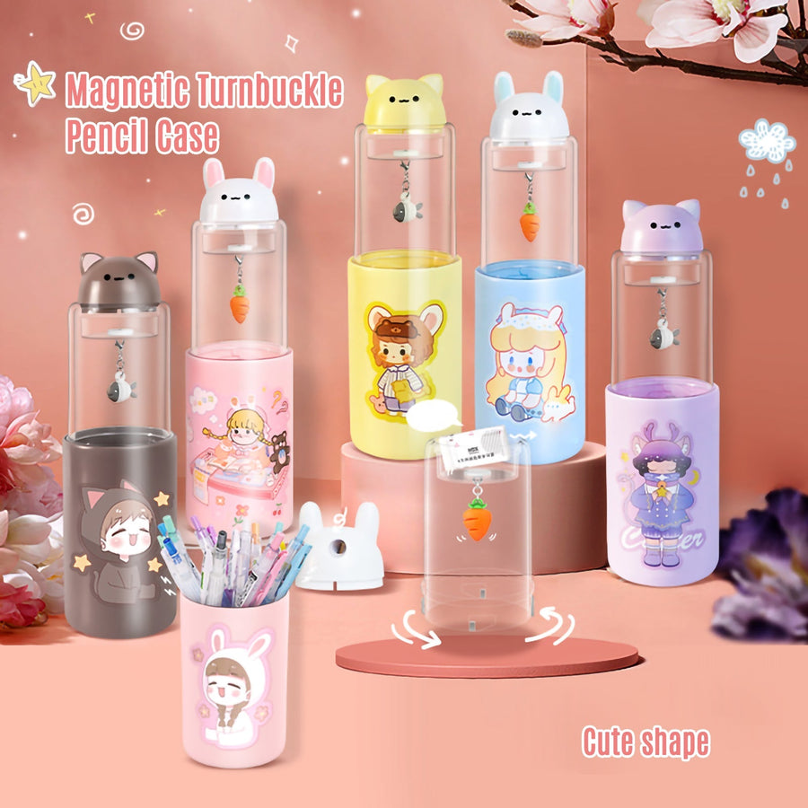 Magnetic Cute Cartoon Kids Pencil Box - Image 5