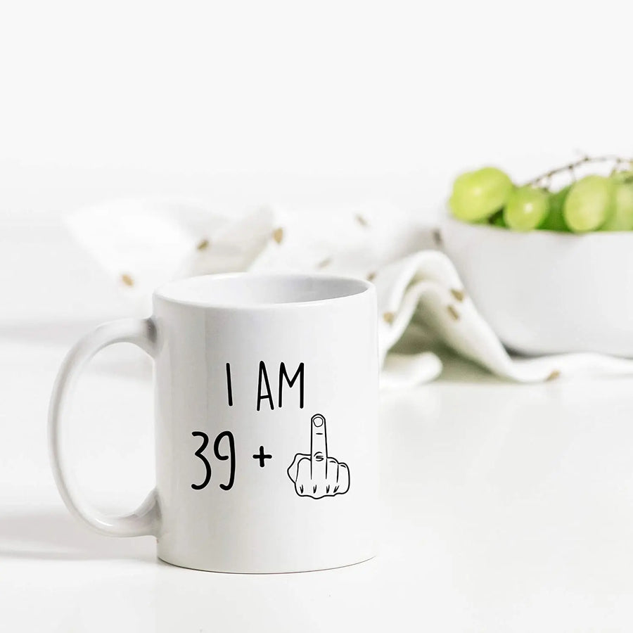 I Am 39 Plus Middle Finger Mug - Image 1