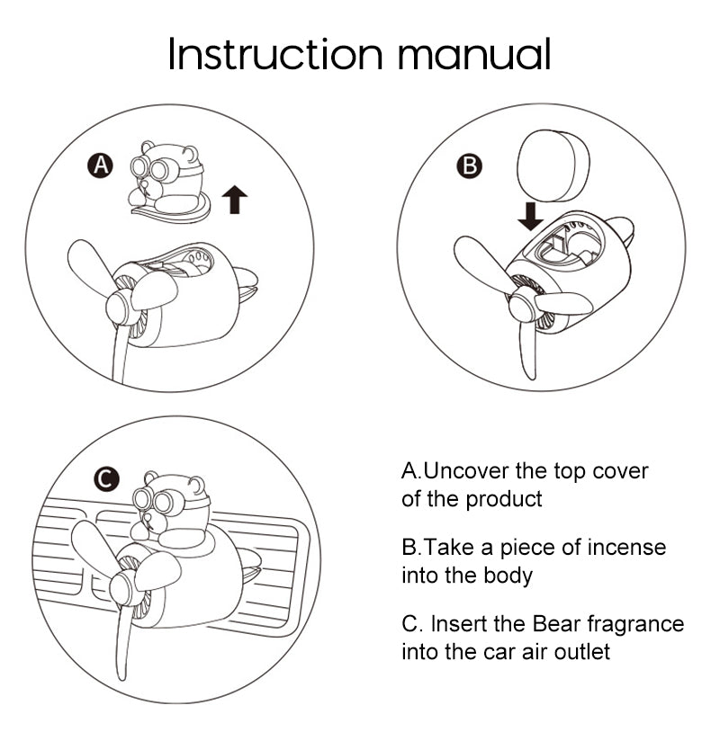 Bear Pilot Rotating Car Air Freshener - Image 5