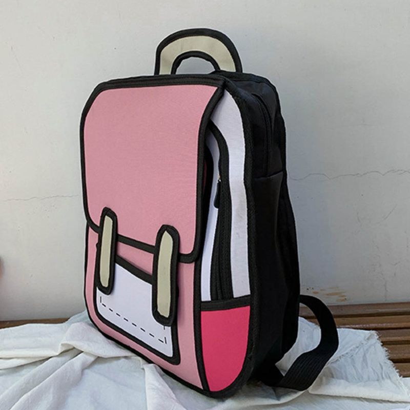 Creative 2D Unisex Cartoon Backpack - Image 2