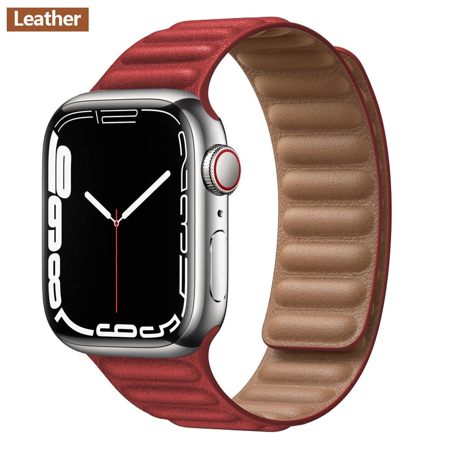 Magnetic Strap Leather Smart Watch Band - Image 10