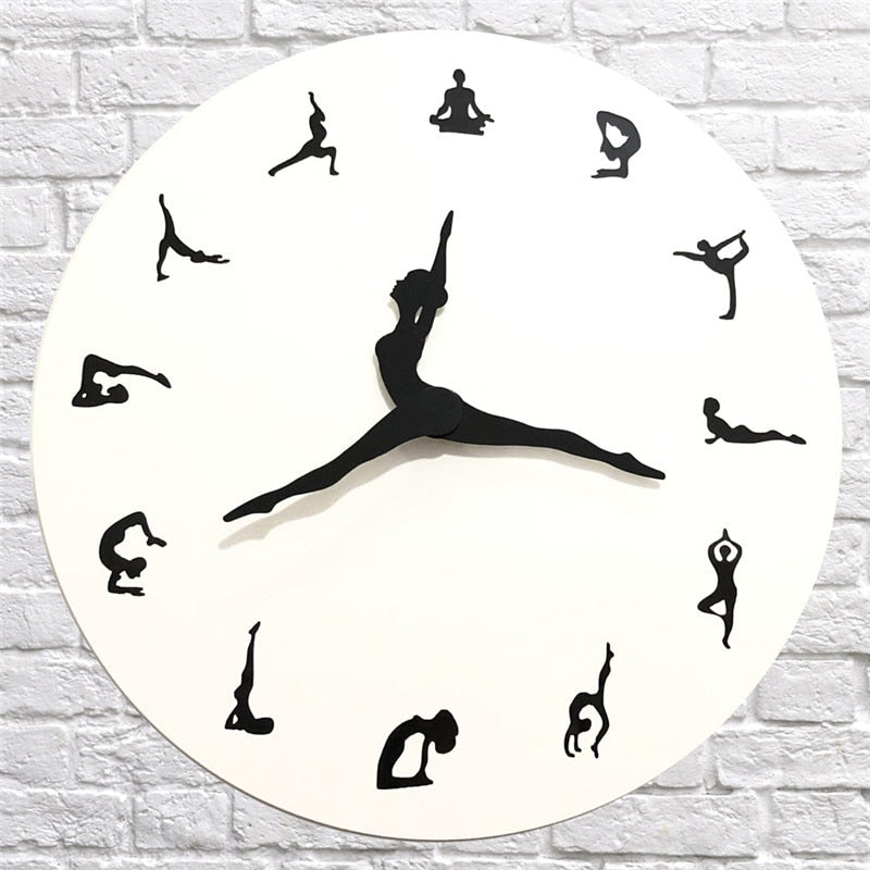Yoga Time Decorative Wall Clock - Image 1