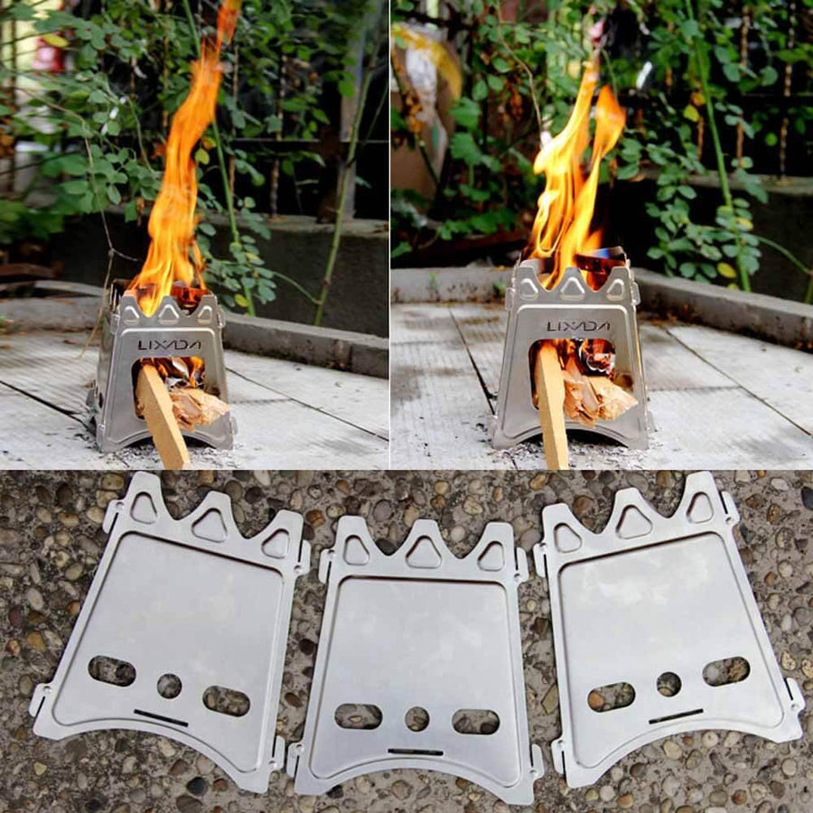 UltraLight Stainless Steel Camping Picnic Fire Stove - Image 0