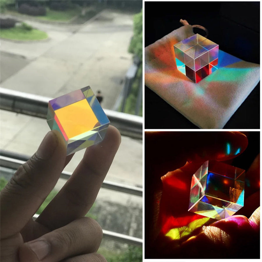 Colorful Light Reflecting Cube Home Decor - Image 1