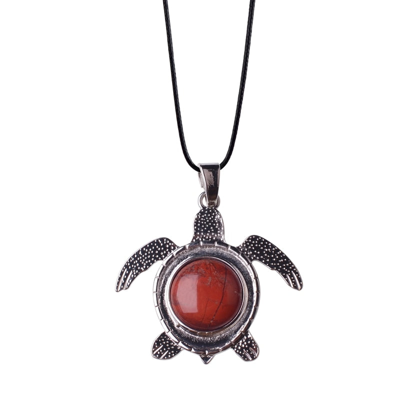 Sea Turtle Natural Stone Necklace - Image 3