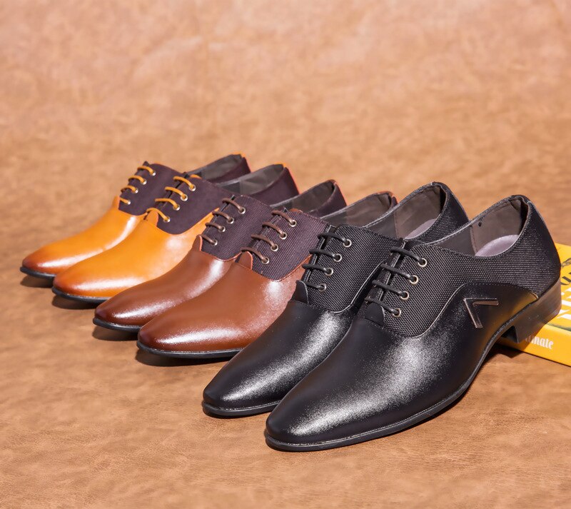Urban Elite Leather Business Men Casual Oxford Shoes - Image 1