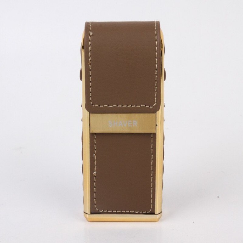Retro Leather Travel Electric Shaver - Image 1