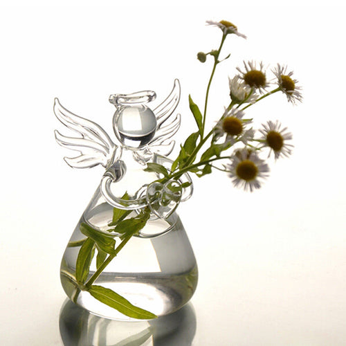 Angel Time Transparent Glass Vase - Image 0