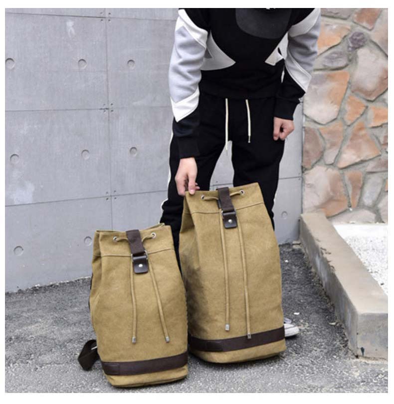 Nomad Friendly Canvas Bucket Bag Backpack - Image 2