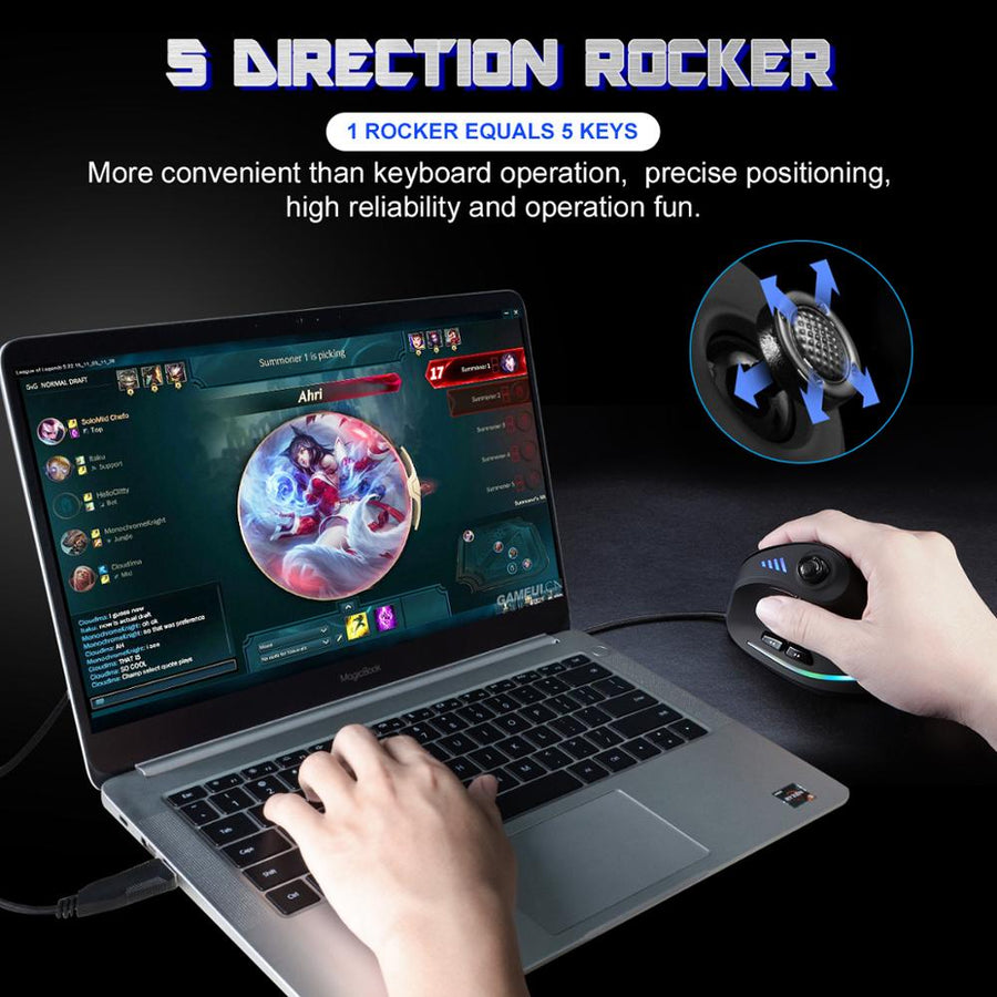 Programmable Ergonomic RGB Game Master Mouse - Image 1