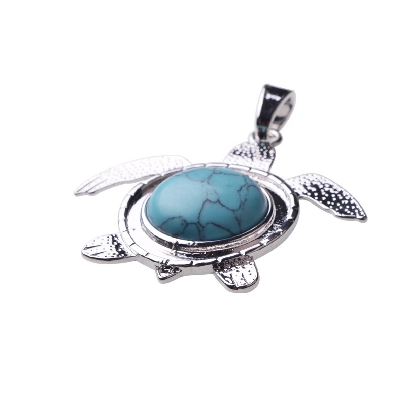 Sea Turtle Natural Stone Necklace - Image 1
