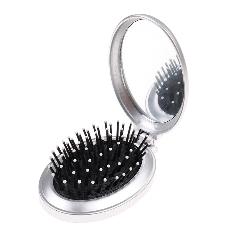 Pocket Beauty Mini Travel Hair Brush Mirror - Image 6