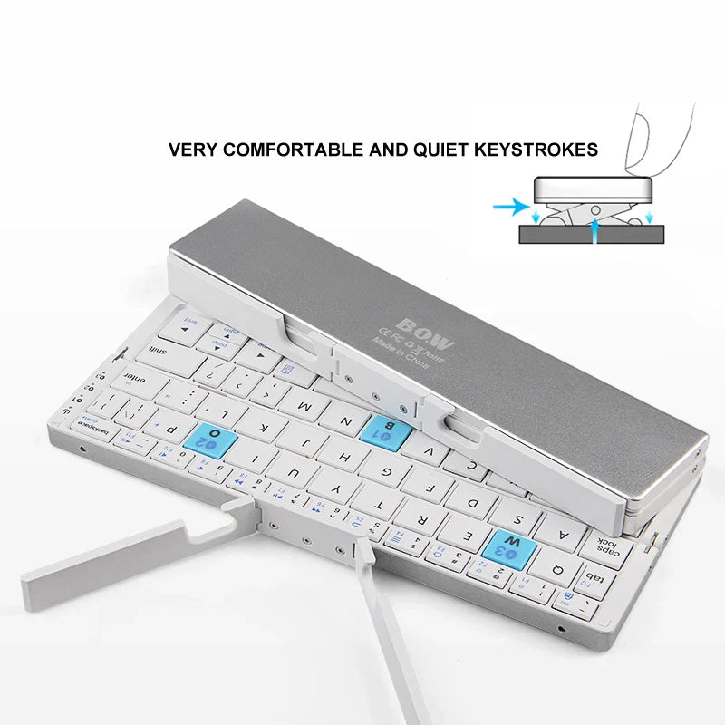 Multi-Device Connection Mini Foldable Bluetooth Keyboard - Image 4