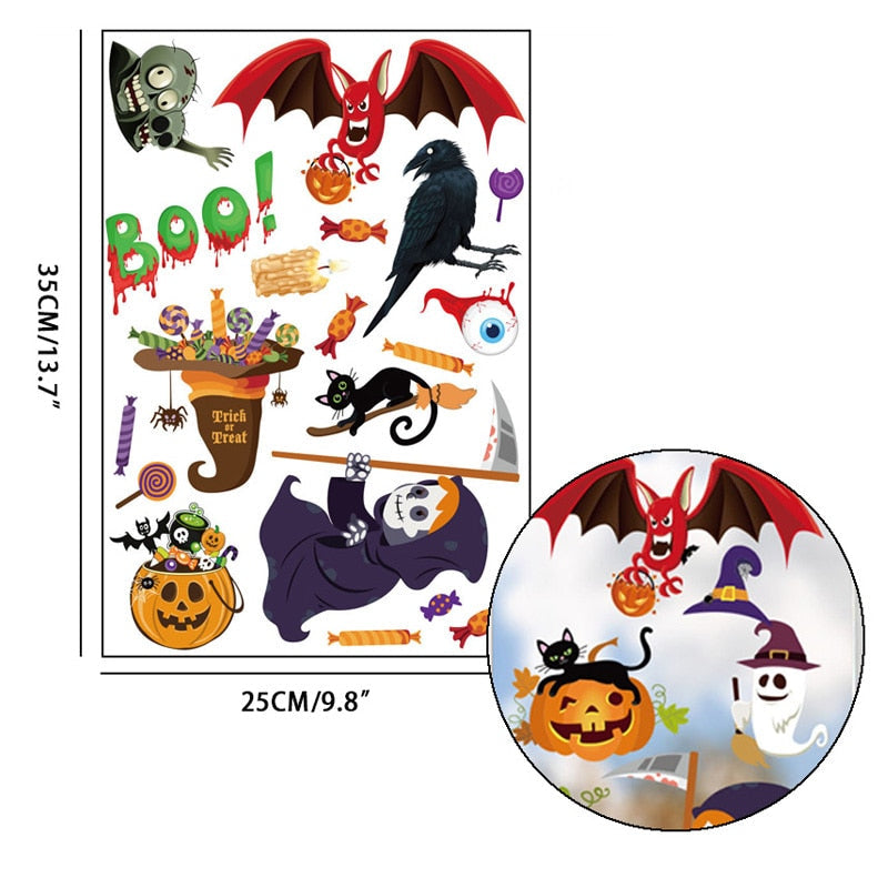Bloody Handprint Stickers Halloween Decor - Image 19