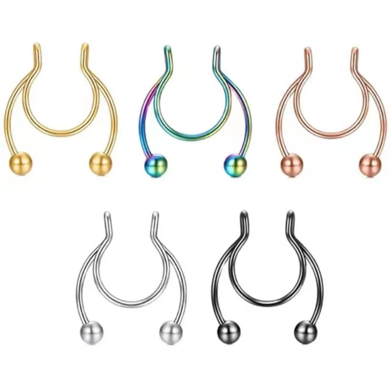 Stainless Steel Magnetic Fake Nose Piercing - Image 13