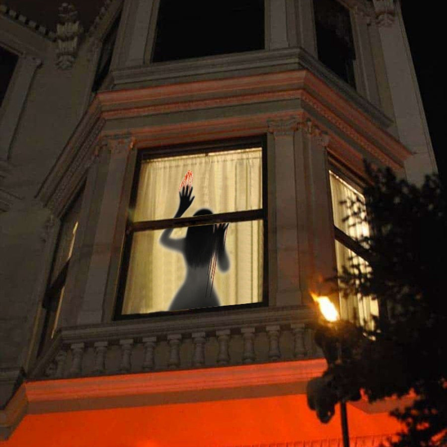 Scary Ghost Halloween Window Sticker - Image 4