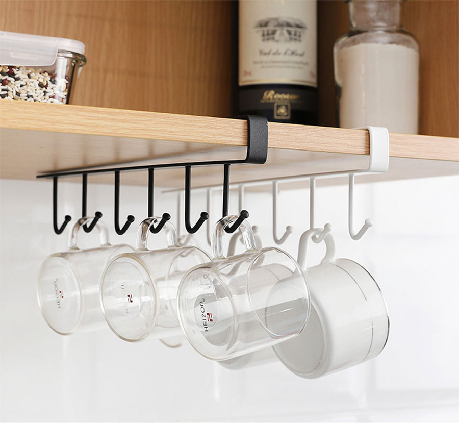 Kitchen Under Cabinet Organizer Hook Rack - Image 1