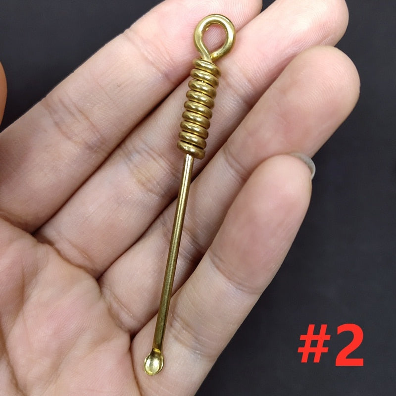 Retro Radiance Brass Mini Tool Vintage Keychain - Image 10
