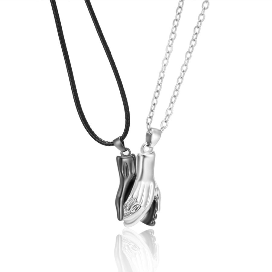 Magnetic Abstract Heart Couple's Necklace - Image 25