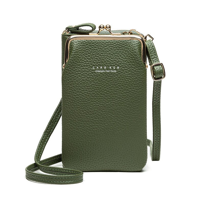 Crossbody Multi-Tasker Leather Purse Bag - Image 4