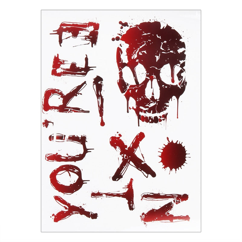 Bloody Handprint Stickers Halloween Decor - Image 6