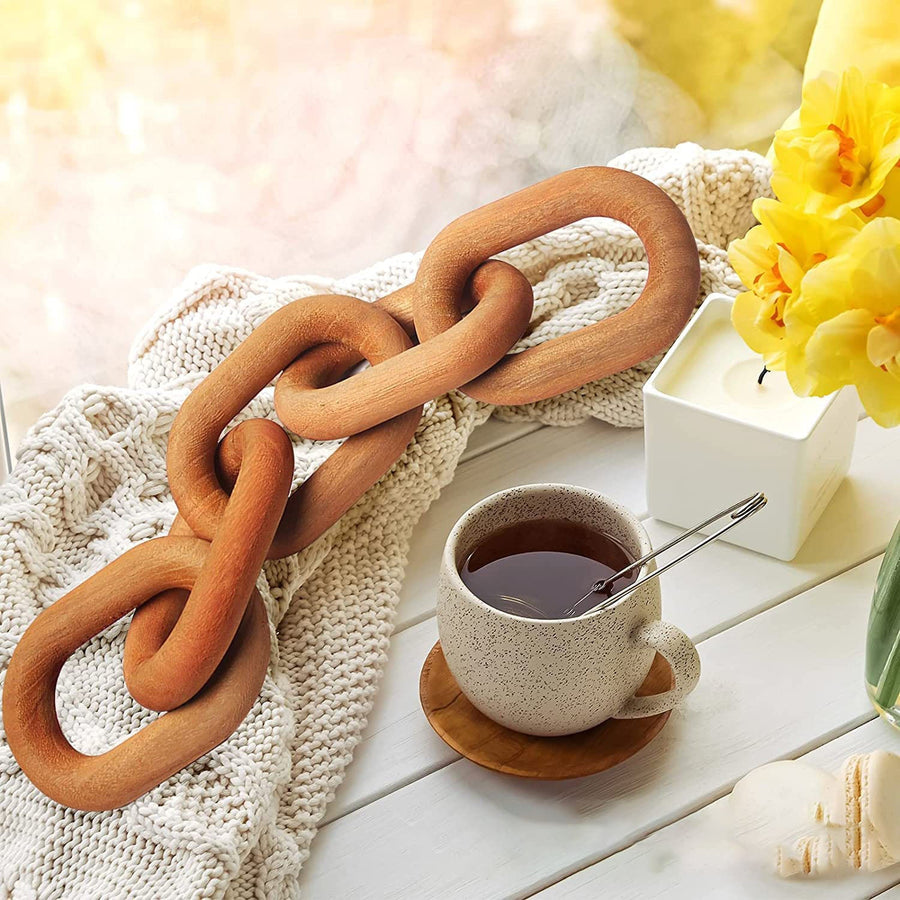 Modern Wooden Chain Link Decor - Image 0