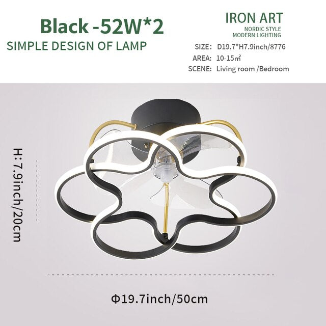 Elegant Modern LED Ceiling Fan Lamp - Image 8