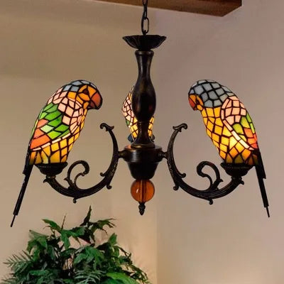Antique Style Parrot Chandelier Lamp - Image 5